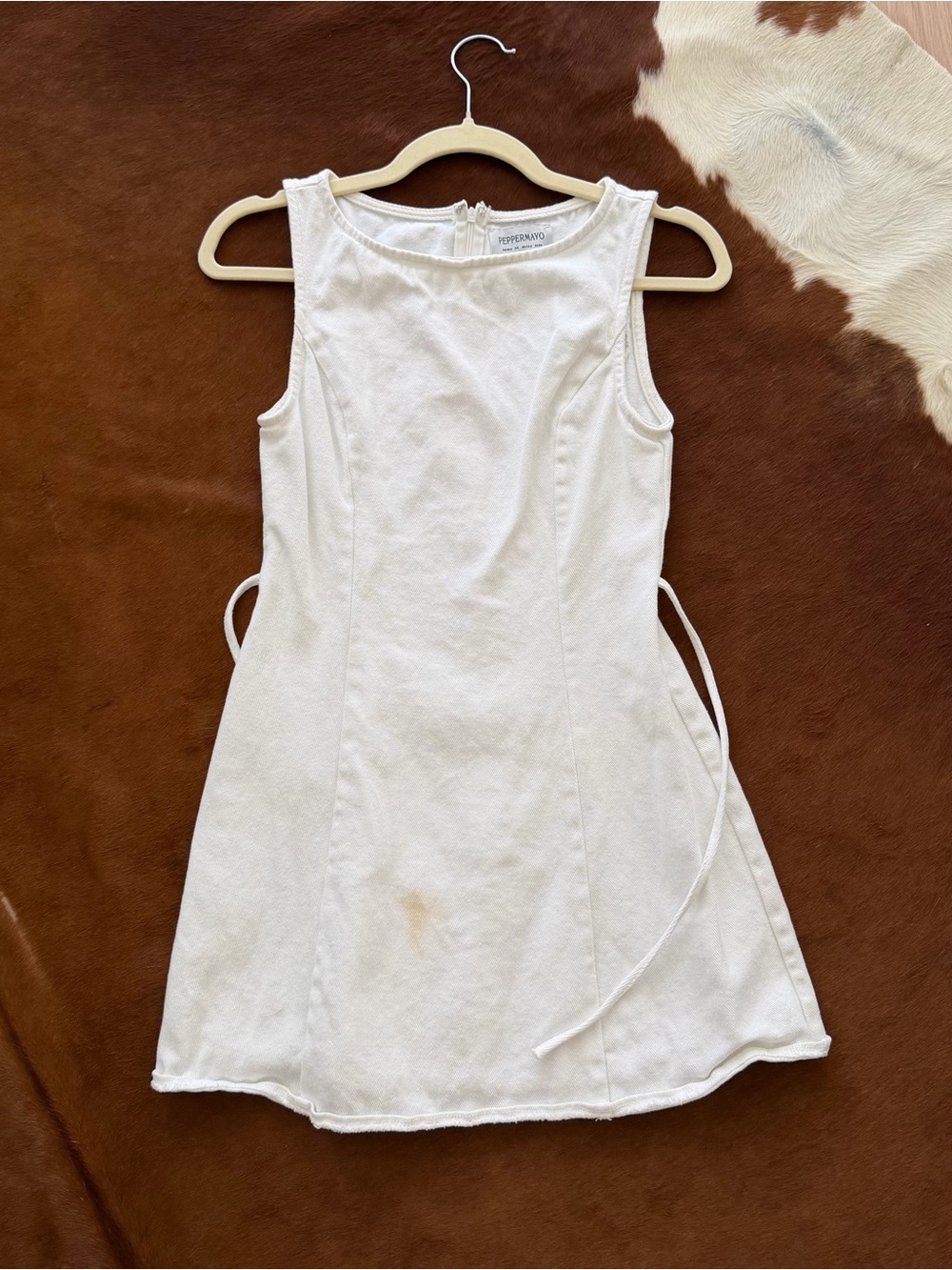 Papermoon White Sleeveless A-Line Dress